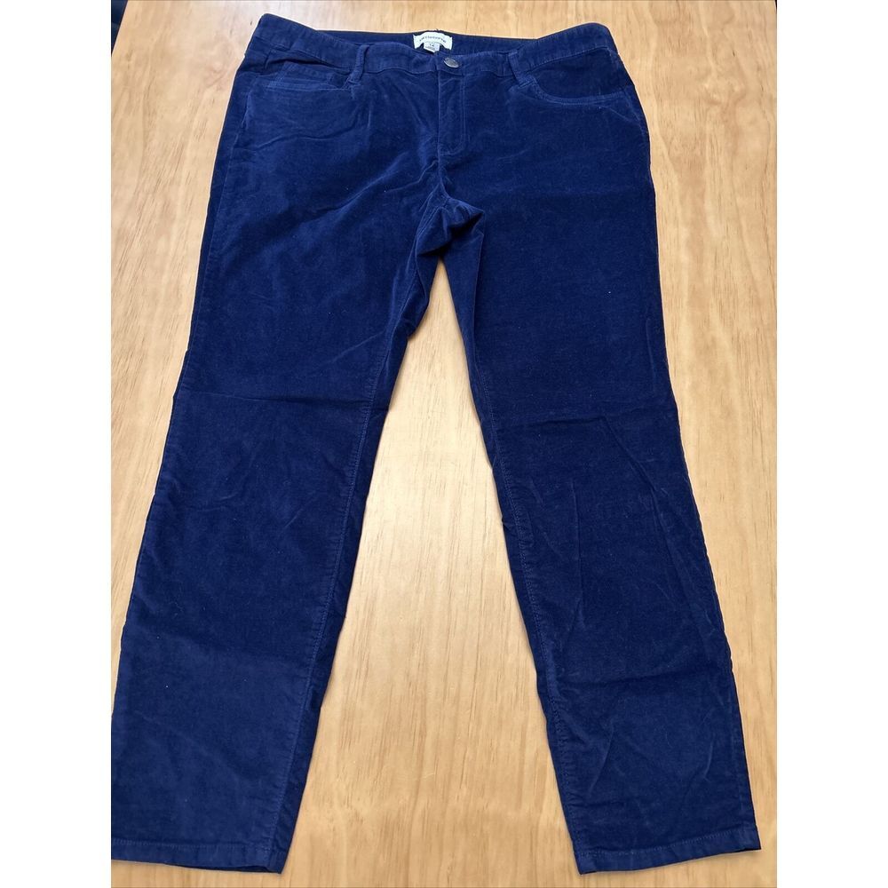 Liz Claiborne Pants Women's Size 8 Suede Blue Michaela flat front pockets